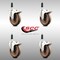 Service Caster 5 Inch 316SS High Temp Glass Filled Nylon 3/4 Inch Stem Caster Set Lock Brake SCC-SS316TTLEX20S514-GFNSHT-34-4 - alternate 1